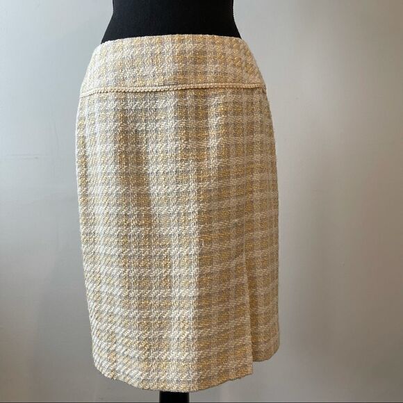 Ann Taylor Loft Yellow Tweed Skirt - Picture 2 of 7